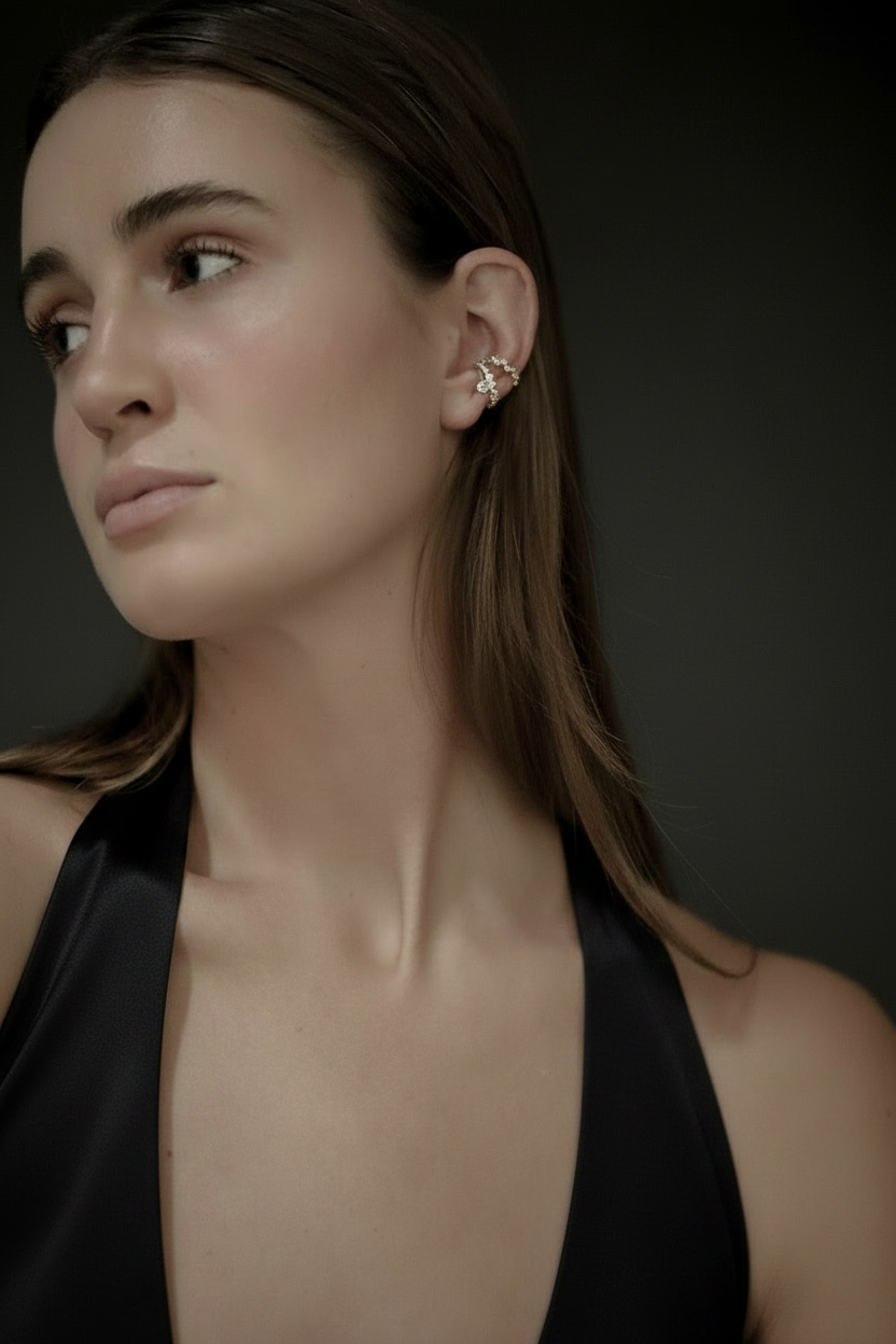 Bezel Ear Cuff Trio Set