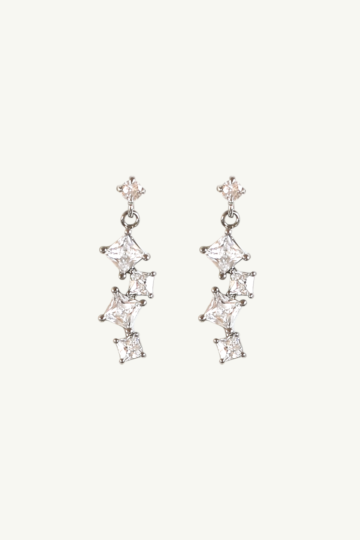 Mini Crystal Cluster Drop Earrings