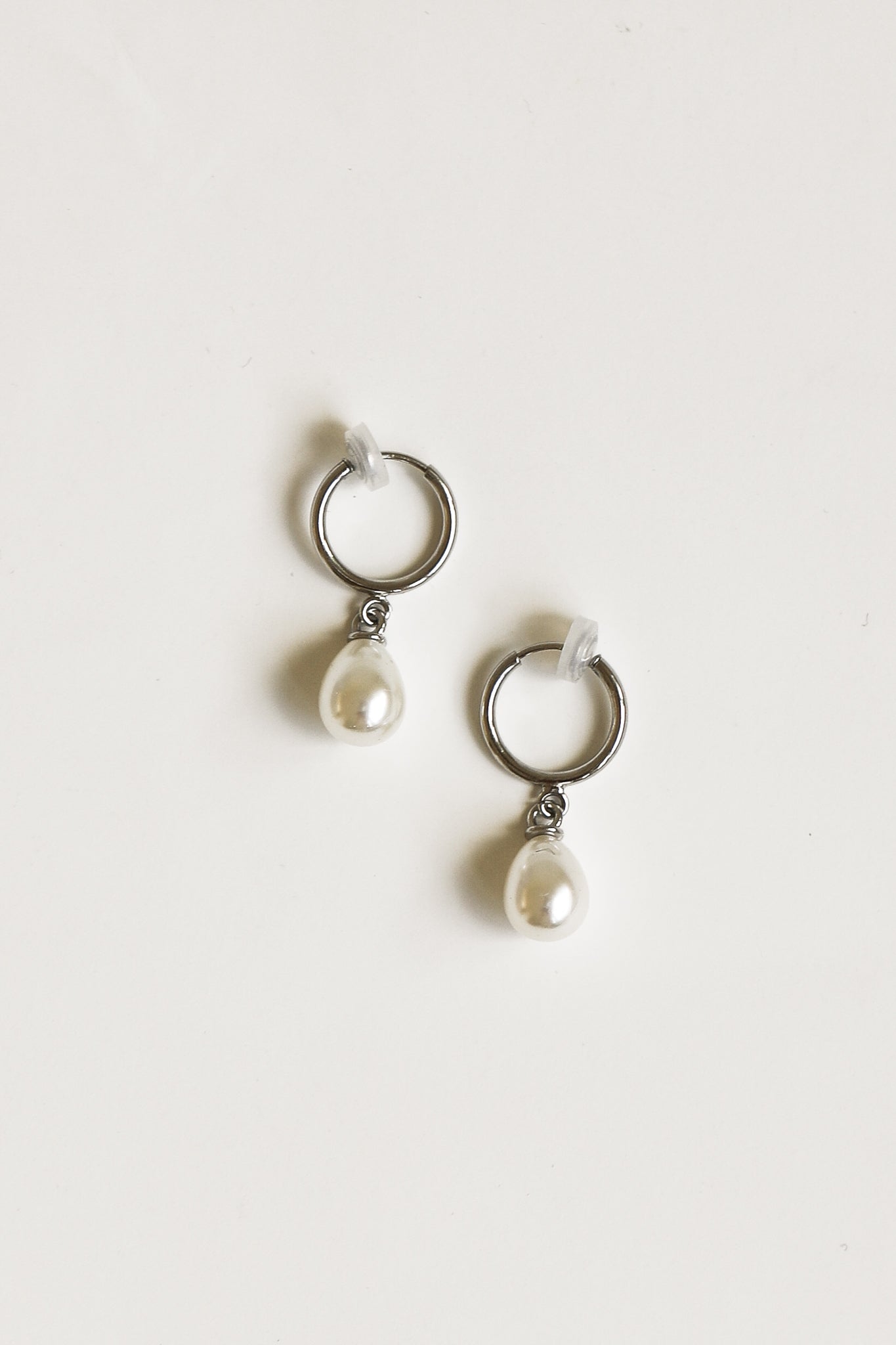 Mini Pearl Hoop Clip-On Earrings