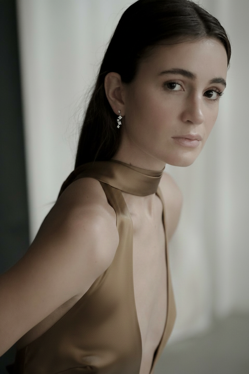 Mini Crystal Cluster Drop Earrings