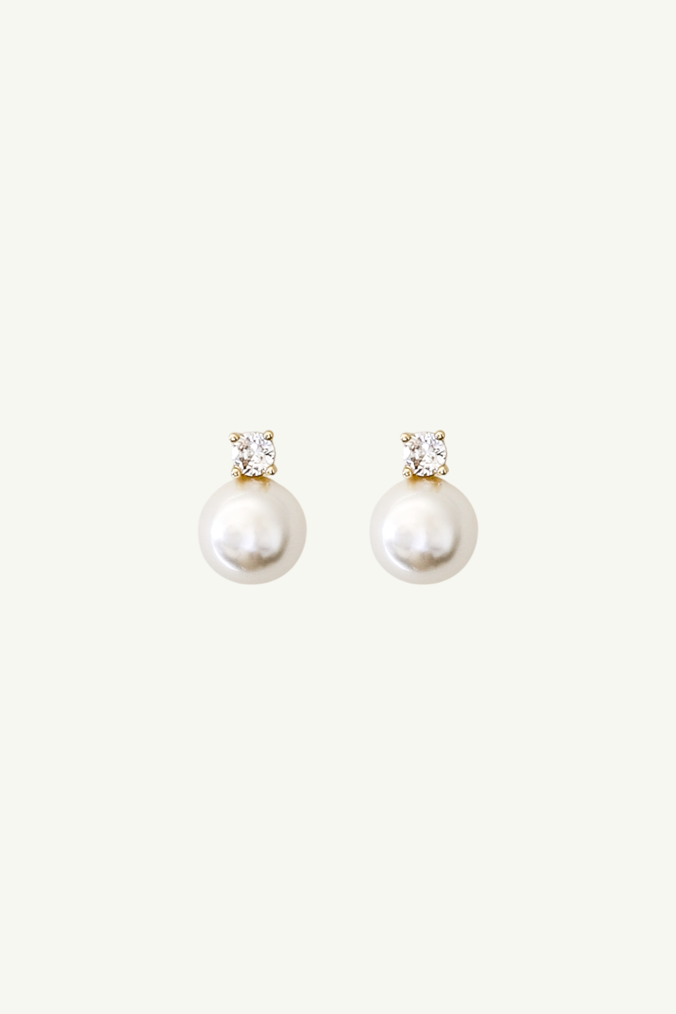 Crystal Pearl Stud Earrings