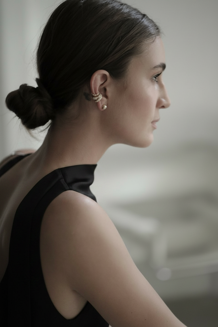Crystal Ear Cuff Trio Set