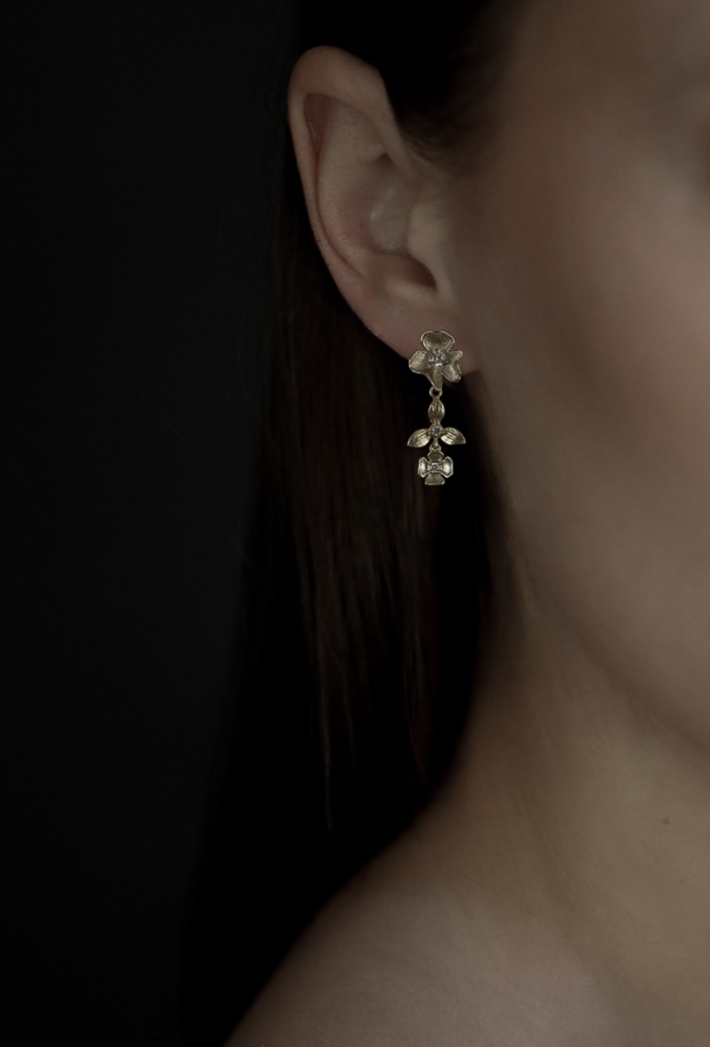 Floral Mini Drop Earrings