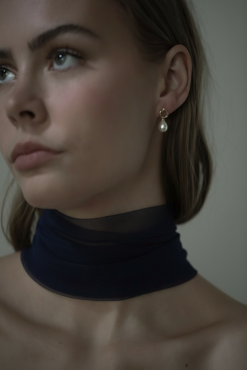 Gilded Mini Pearl Drop Earrings