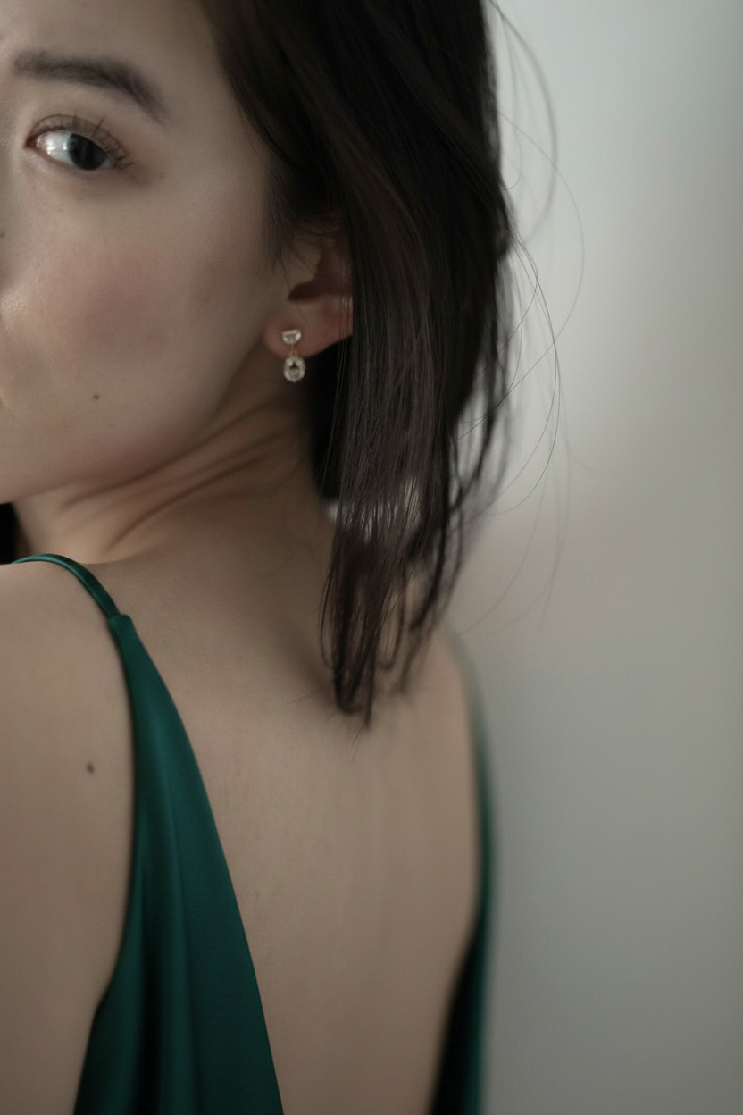 Mini Glass Drop Earrings