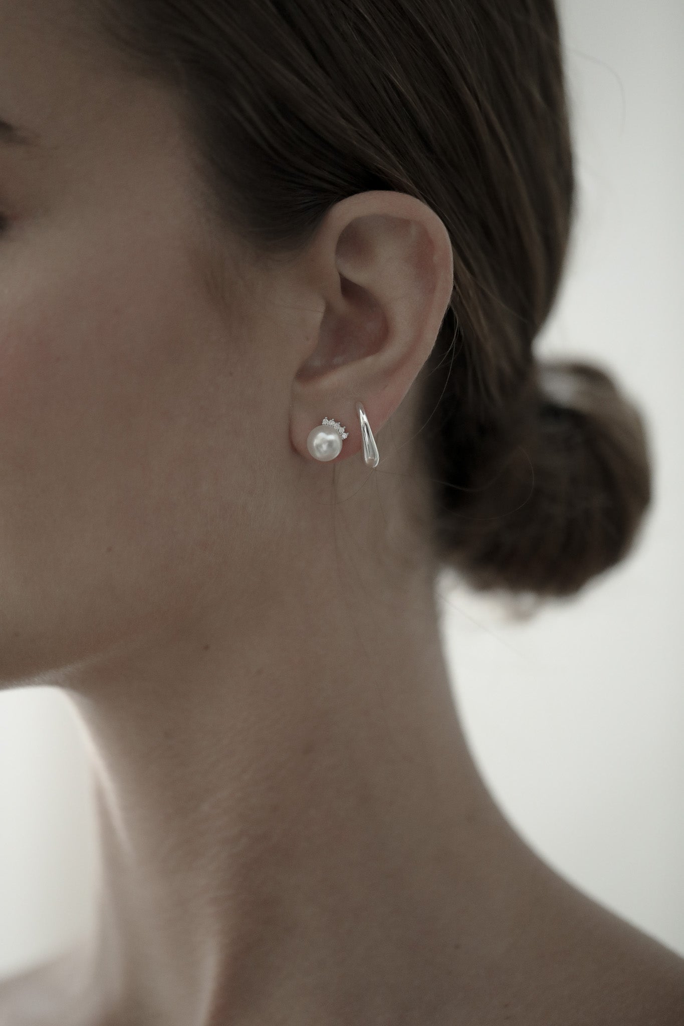 Pavé Pearl Stud Earrings