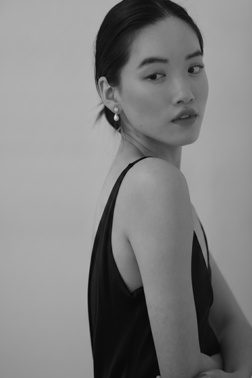 Pave Mini Pearl Drop Earrings