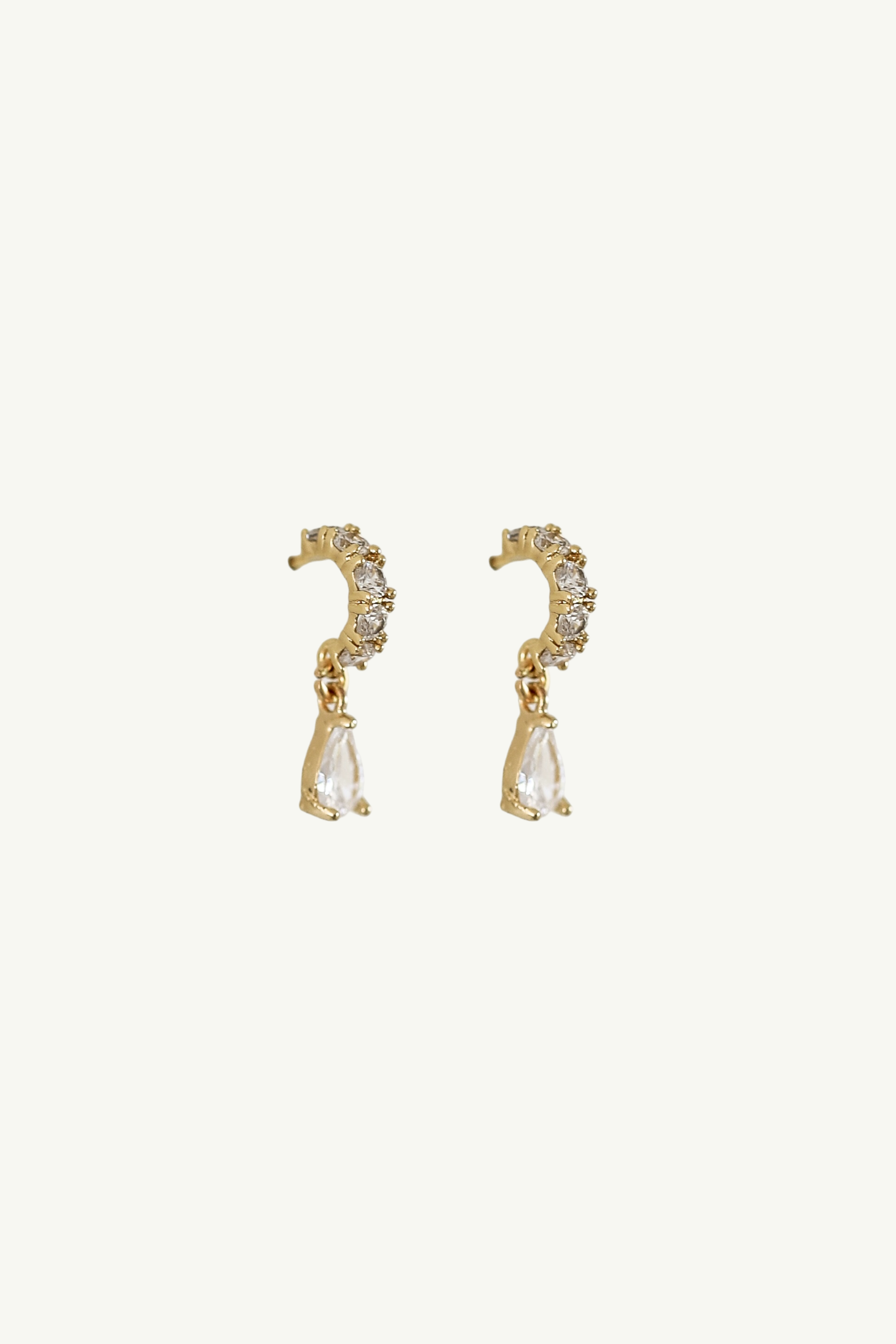 Crystal Huggie Drop Earrings
