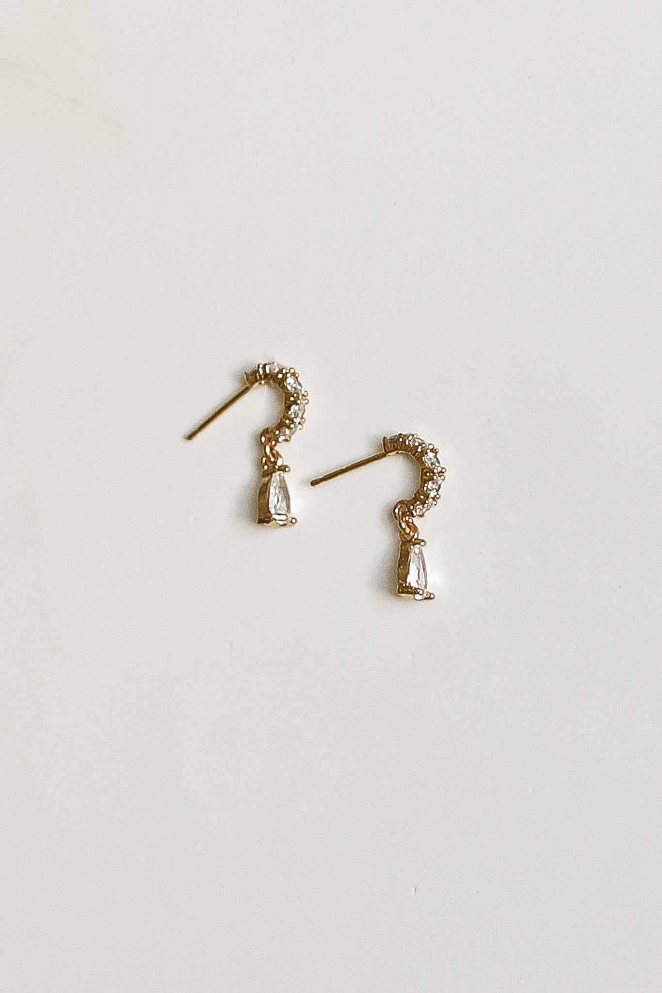 Crystal Huggie Drop Earrings