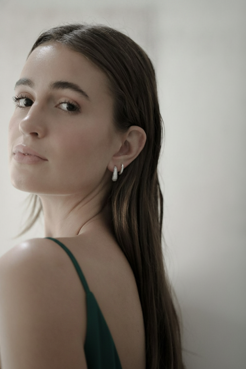 Pave Orb Stud Earring Set