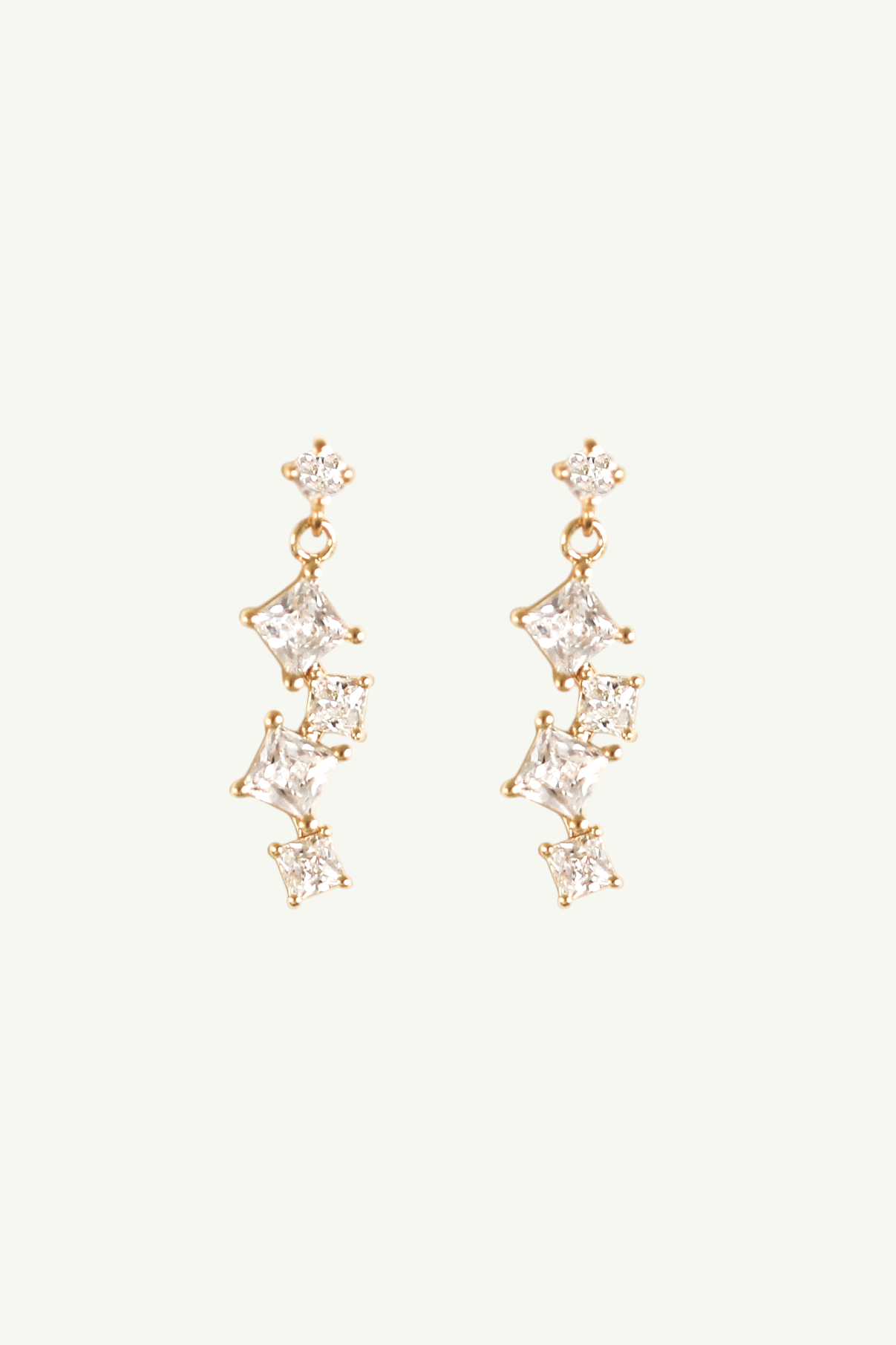 Mini Crystal Cluster Drop Earrings