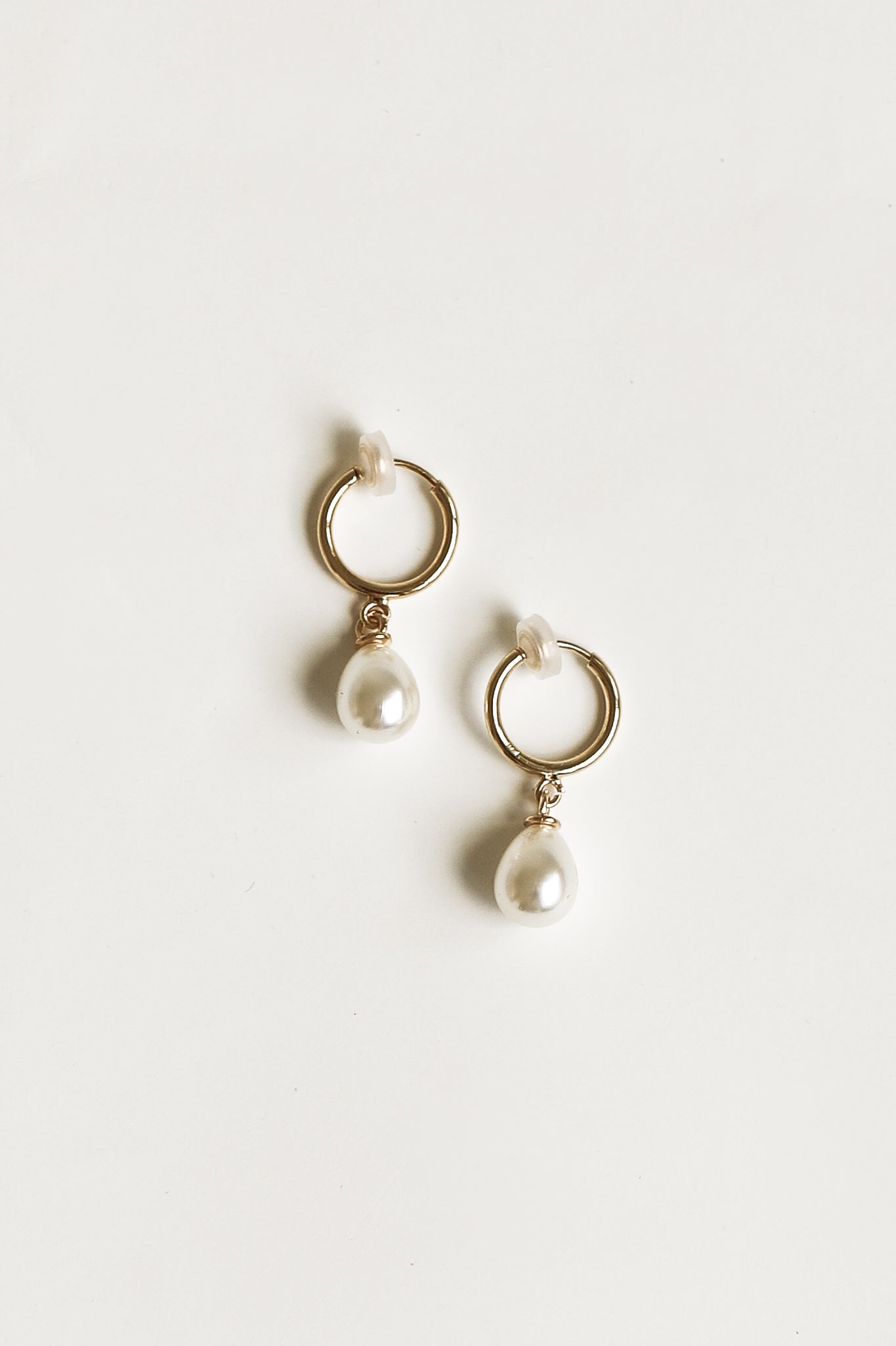 Mini Pearl Hoop Clip-On Earrings