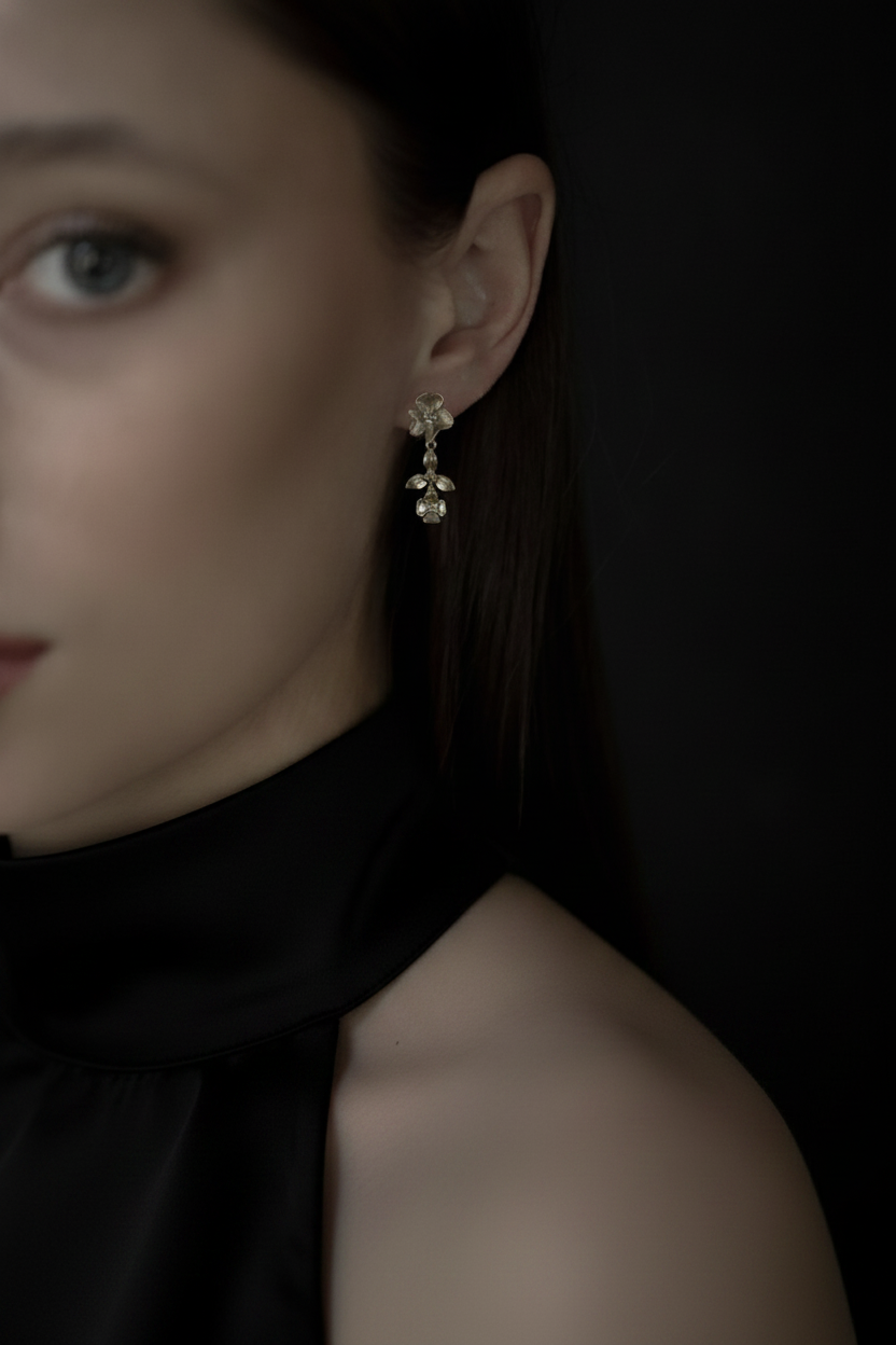 Floral Mini Drop Earrings