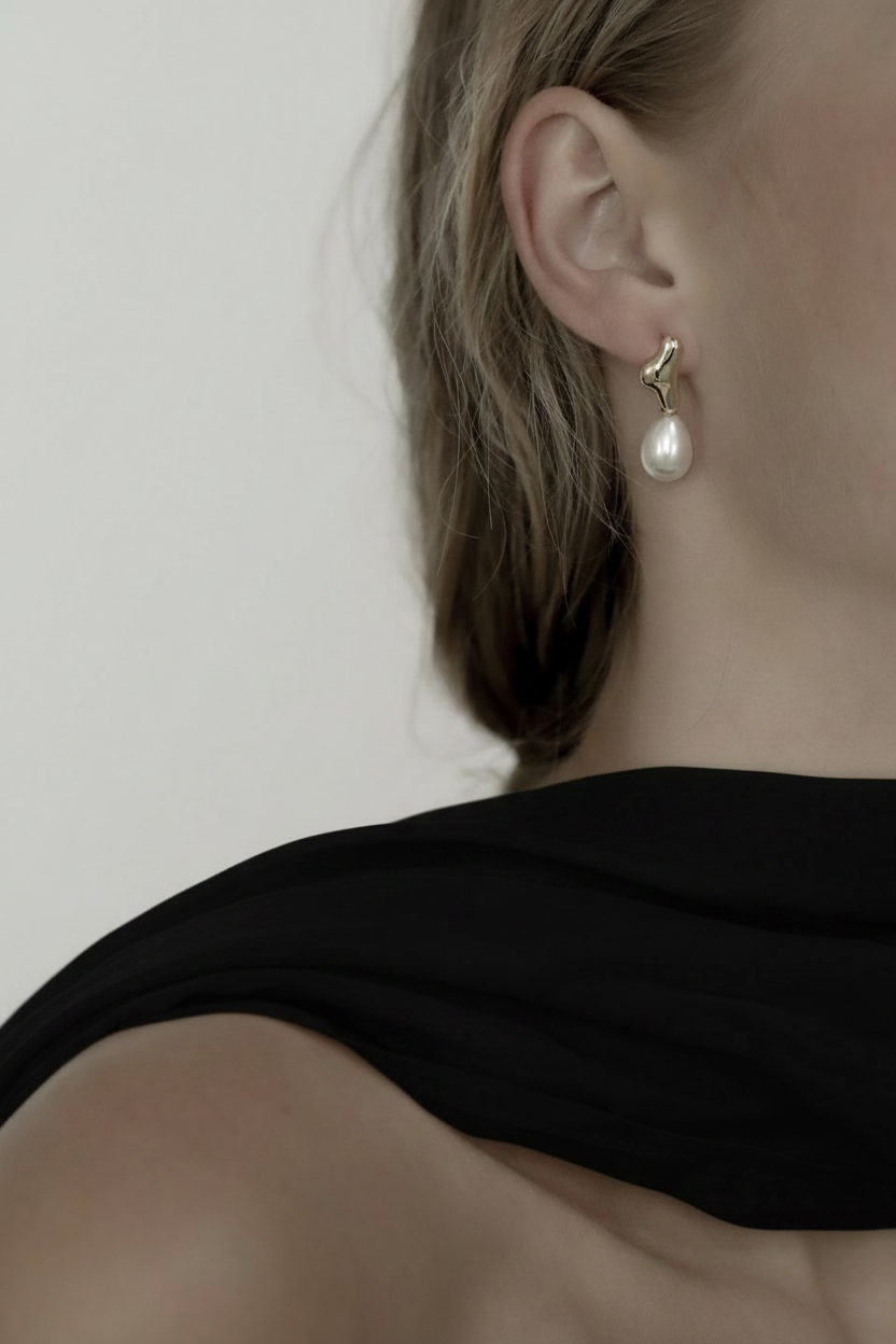 Mini Irregular Pearl Drop Earrings