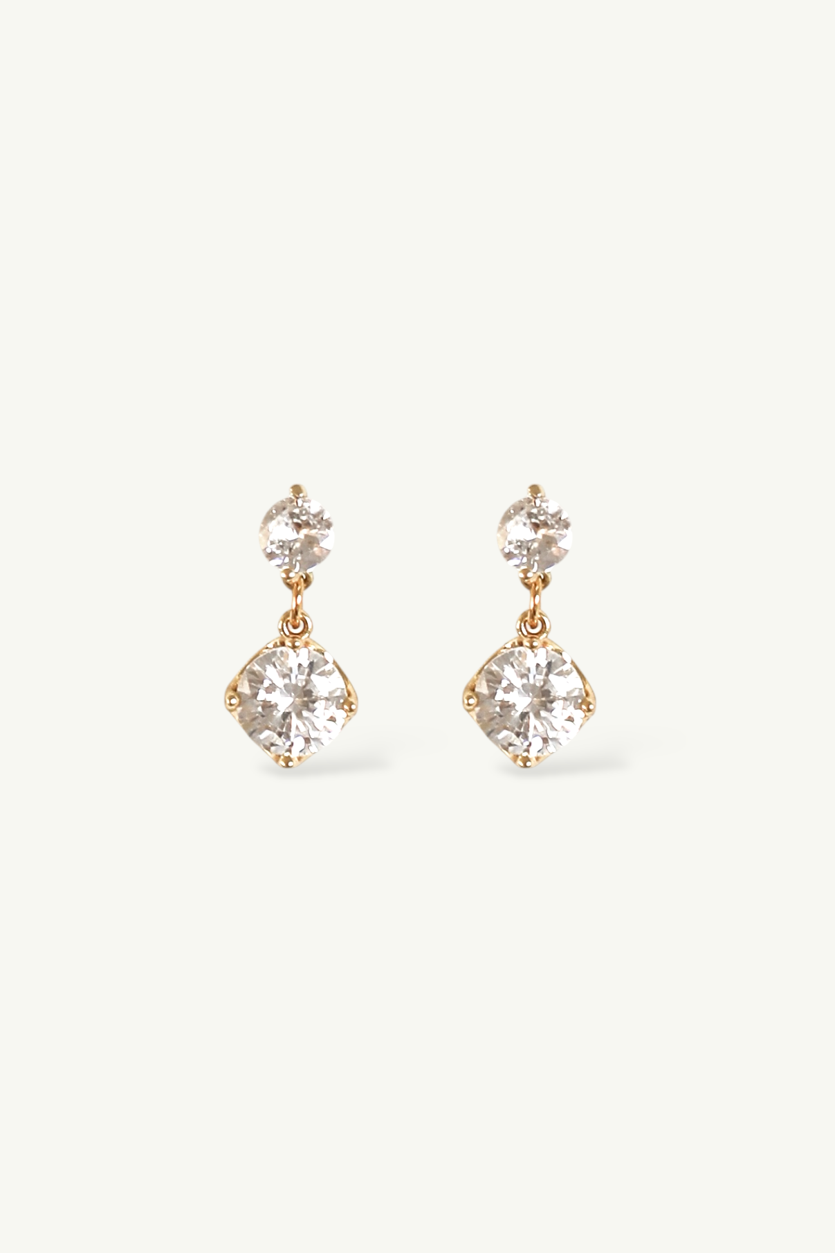 Mini Crystal Double Drop Earrings