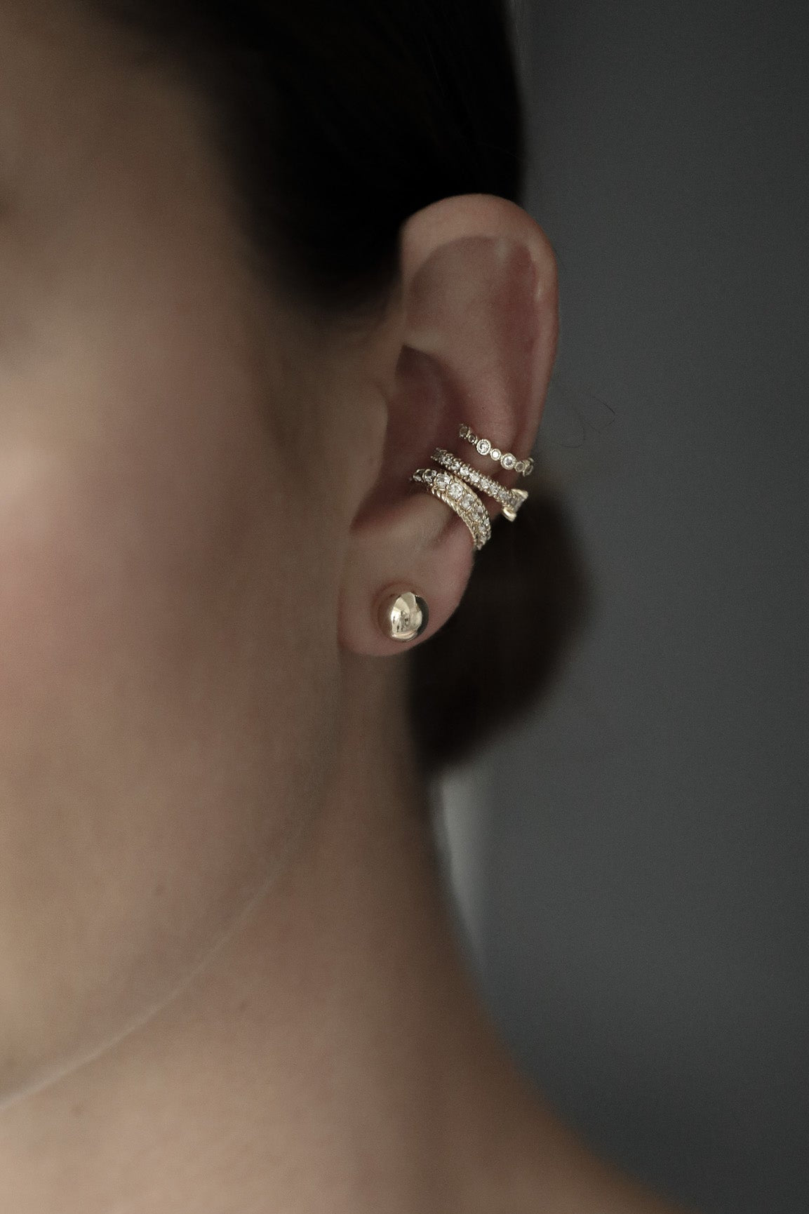 Crystal Ear Cuff Trio Set