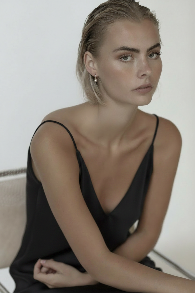 Pearl Drop & Gold Hoop Set